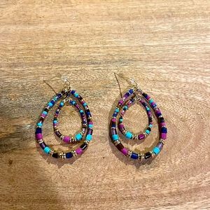 Kendra Scott Bree Gold Open Frame Earring Orchid Mix